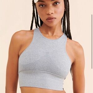 FP Movement by Free People Gray Sports Bra Every Single Time Heather Bra